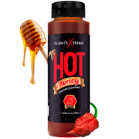 Elijah's Xtreme Hot Honey - 100% Natural Honey Infused with Carolina Reaper Peppers, Extra Hot Honey Sauce Flavor, 12oz Bottl...