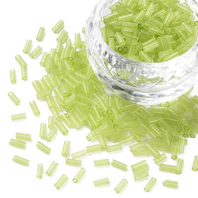 Transparent Glass Bugle Beads