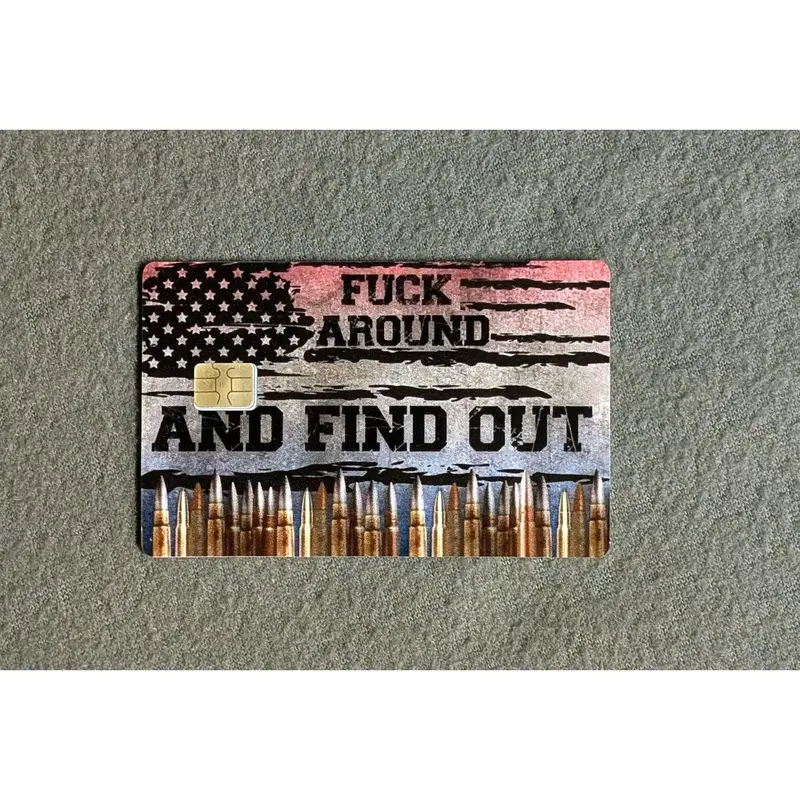 FAFO Credit/Debit Card Sticker, Skin, Cover waterproof vinyl pvc card scratch durable