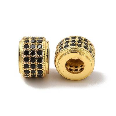 Rack Plating Brass Cubic Zirconia Beads