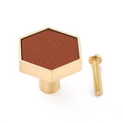 Hexagon Brass Box Handles & Knobs