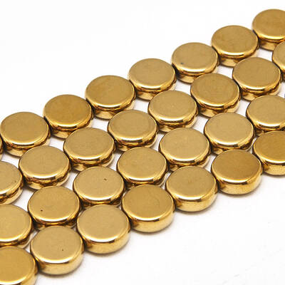 Electroplate Non-magnetic Synthetic Hematite Beads Strands