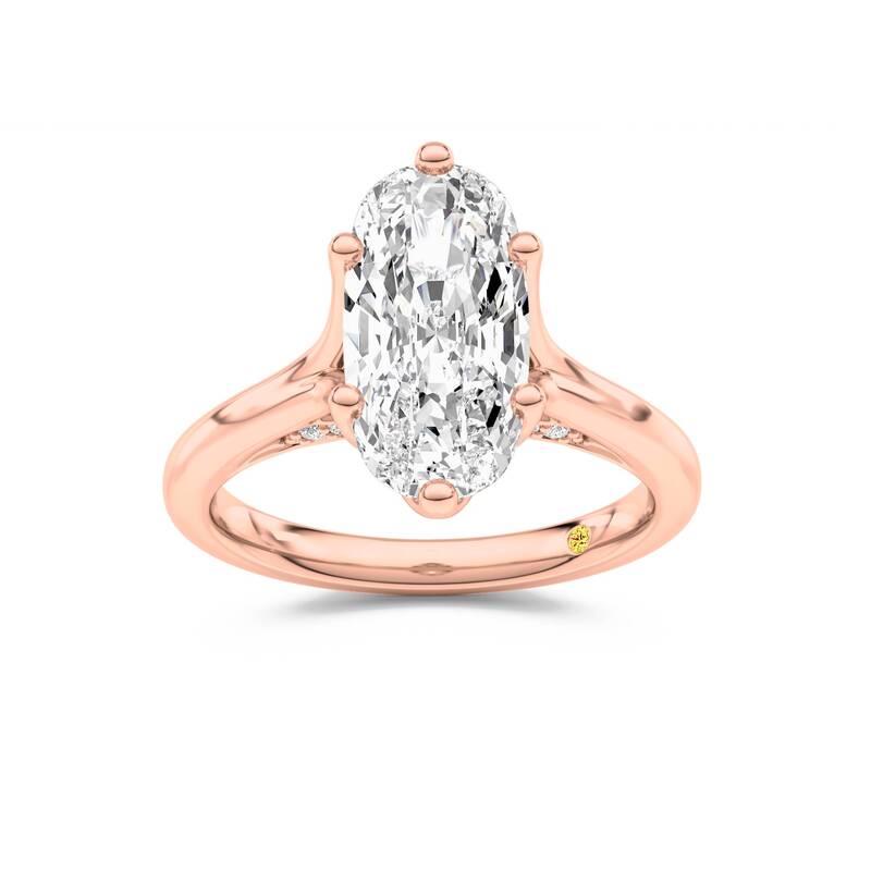 Alina Elongated Cushion Lab Grown Diamond Engagement Ring | 10K Rose Gold 2 1/2 CT. TW.