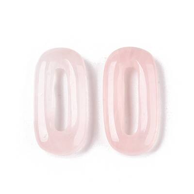 Natural Rose Quartz Oval Pendants
