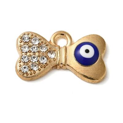 Alloy Enamel Rhinestone Glass Pendants
