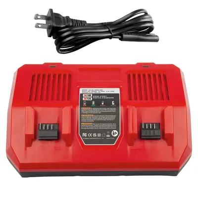 Dual Battery Charger Replace for M18 Milwaukee 6A Rapid Lithium Charger to Charge 14.4V-18V XC Lithium-ion Battery 48-59-1890...