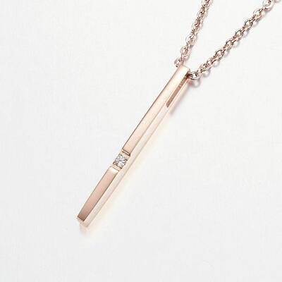 304 Stainless Steel Cubic Zirconia Pendant Necklaces