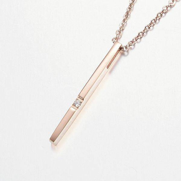 304 Stainless Steel Cubic Zirconia Pendant Necklaces