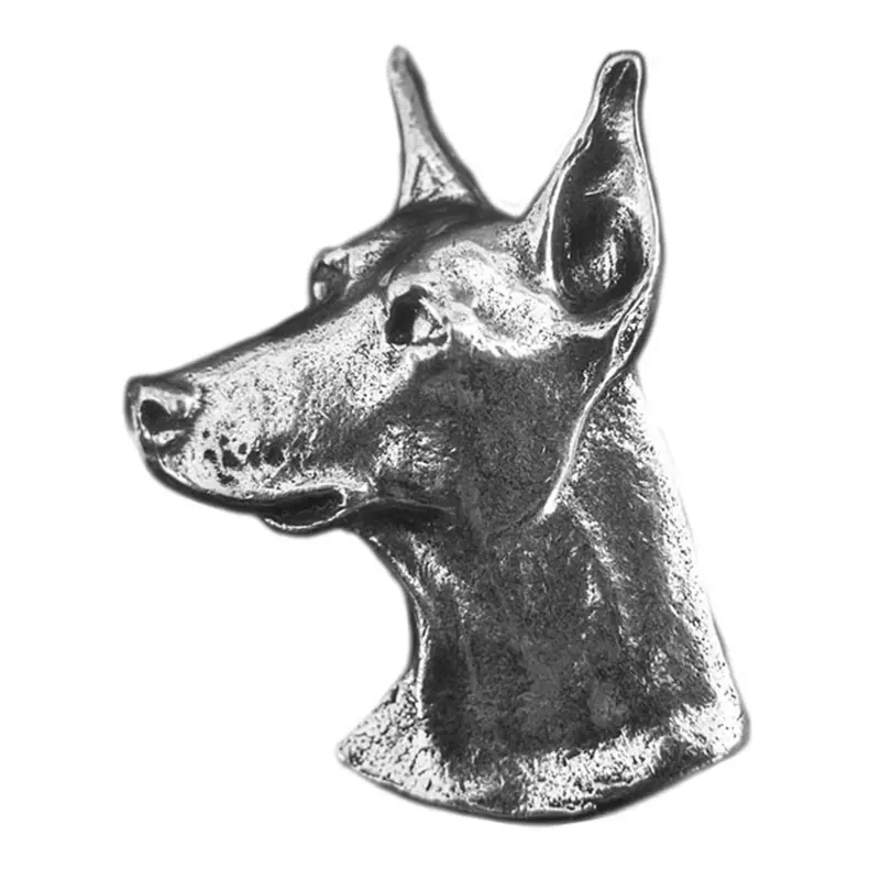 New-Spin Metal Casting Doberman Magnet