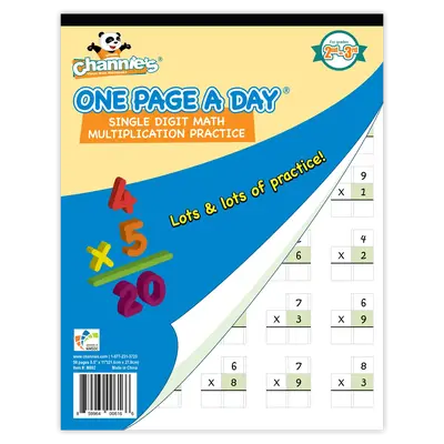 One Page A Day Single Digit Multiplication Math Workbook β Visual Daily Practice for Grades 2β3