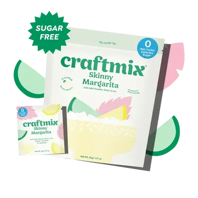 Craftmix Skinny Margarita Cocktail Mixers - Makes 12 Drinks - 0 Sugar, Carbs and Calories - All-Natural, Vegan, Non-GMO, Dair...