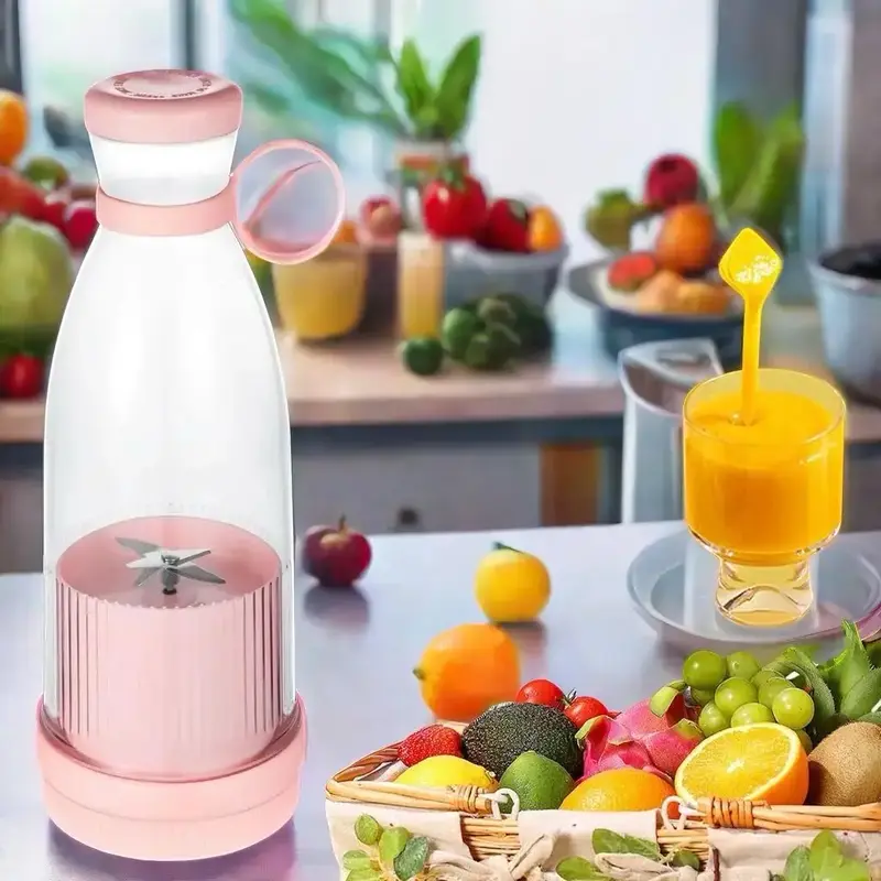 Portable Blender Cup,Electric USB Juicer Blender,Mini Blender Portable Blender For Shakes and Smoothies, juice,380ml, Six Bla...