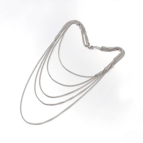Tarnish Resistant 304 Stainless Steel Tiered Necklaces