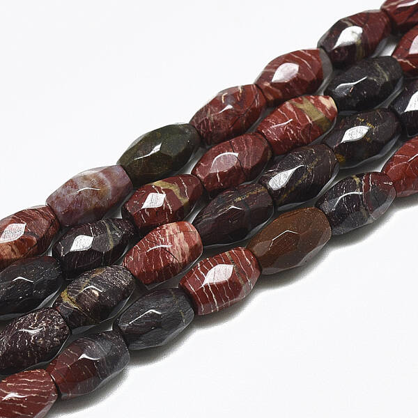 Natural Red Rainbow Jasper Beads Strands