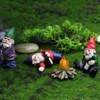 Creative Gnome Design Resin Craft (4 Counts), Miniature Garden Ornament, Fun Garden Gnome, Micro Garden Decoration for Yard, ...