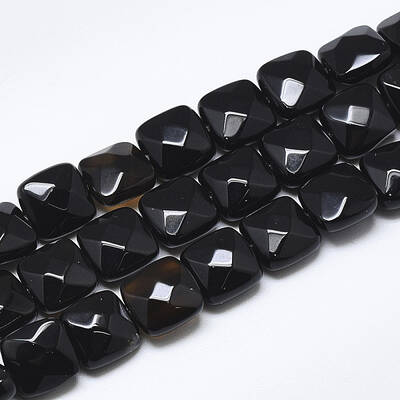 Dyed & Heated Natural Black Agate Beads Strands