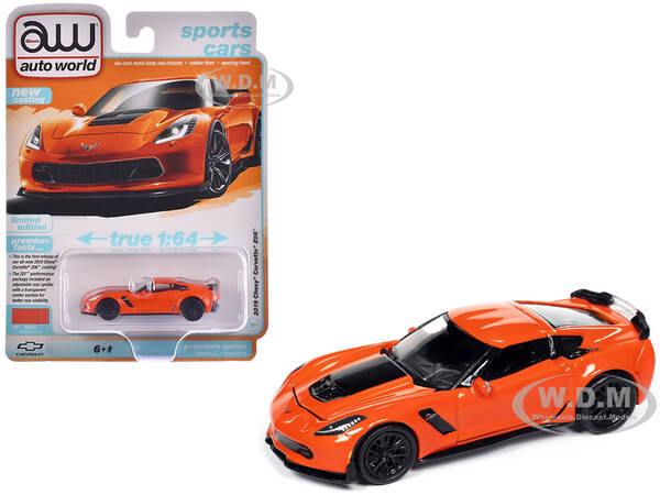 2019 Chevrolet Corvette Z06 Sebring Orange with Black Hood \