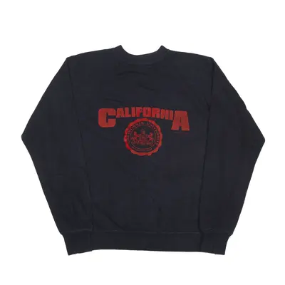 WOLF SPORTSWEAR California University USA Sweatshirt Black 80s Womens M