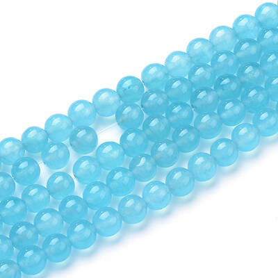 Natural White Jade Bead Strands