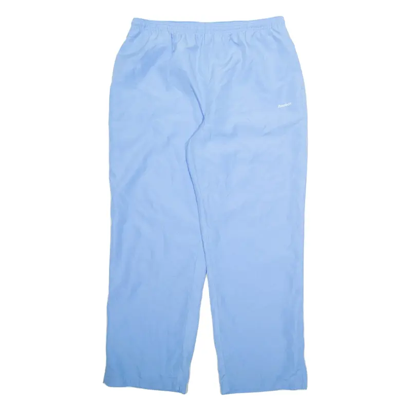 REEBOK Womens Track Pants Blue Straight L W32 L30