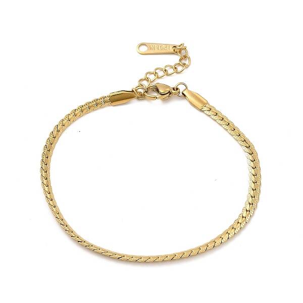 Ion Plating(IP) 304 Stainless Steel Cuban Link Chain Bracelet for Women