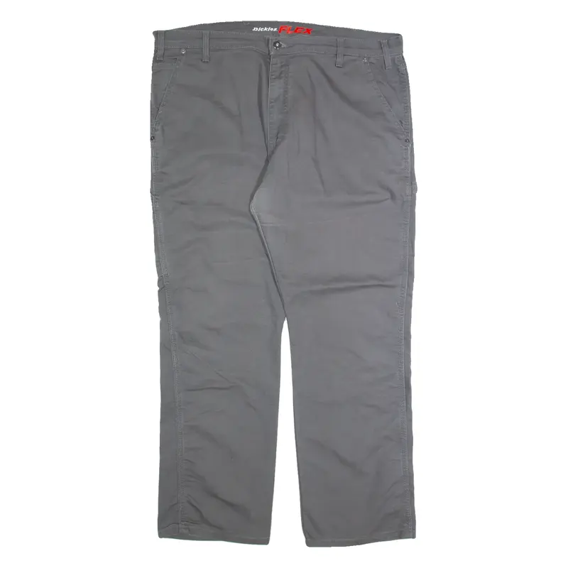 DICKIES Carpenter Cargo Mens Trousers Grey Regular Straight W42 L30