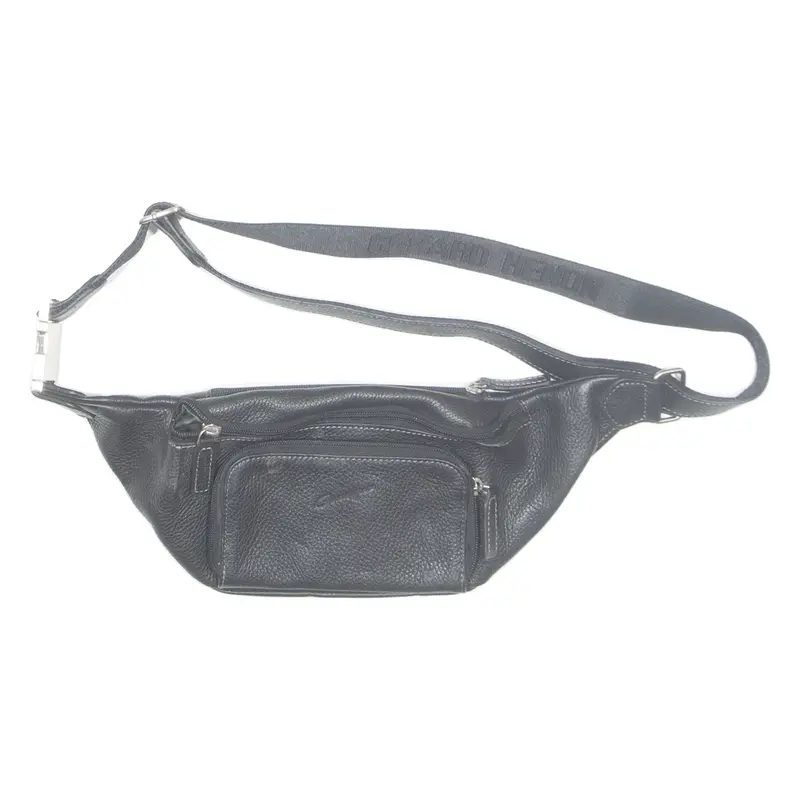 GERARD HENON Womens Bum Bag Black Leather
