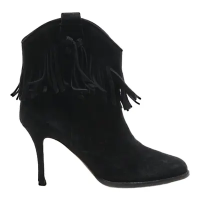 VALENTINO Ankle Boots Black Leather Womens UK 5