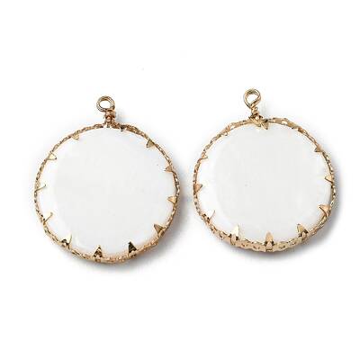 Alloy Freshwater Shell Pendants
