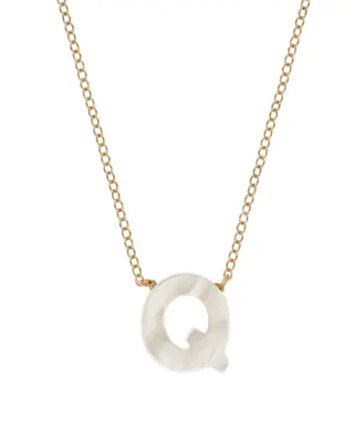 Dawn Initial Necklace | Metal Color: Gold | Style: Q