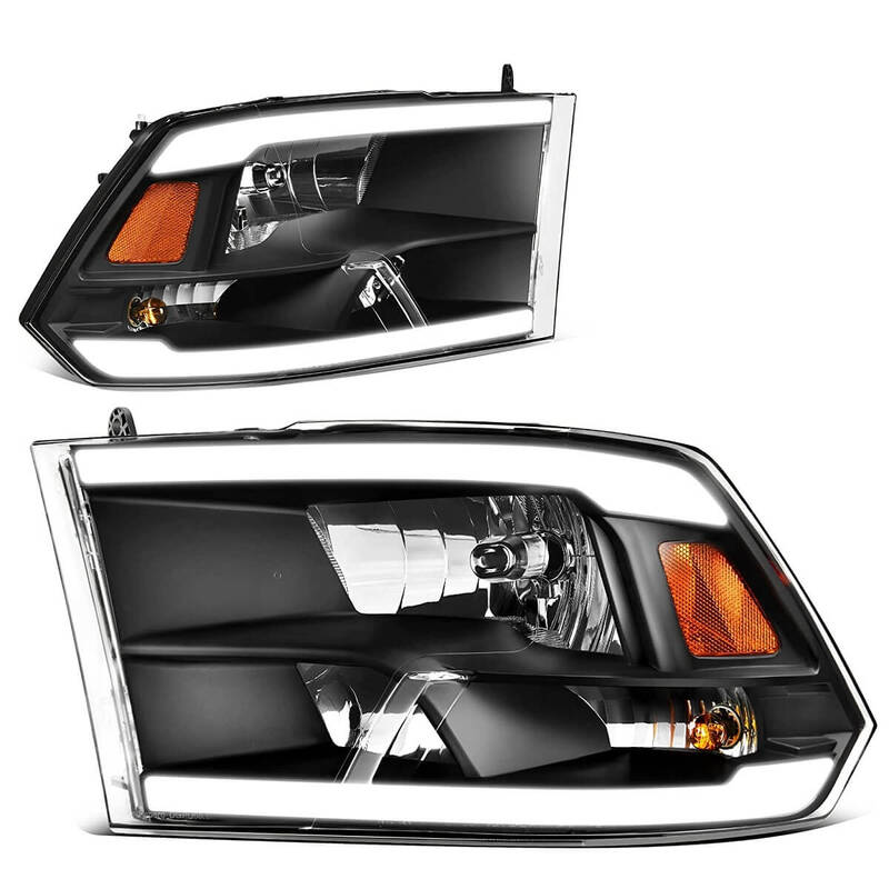 YITAMOTOR® LED DRL Headlight Assembly Compatible with 2009-2018 Dodge Ram 1500/10-18 Dodge Ram 2500 3500/19-22 Ram 1500 Clas...