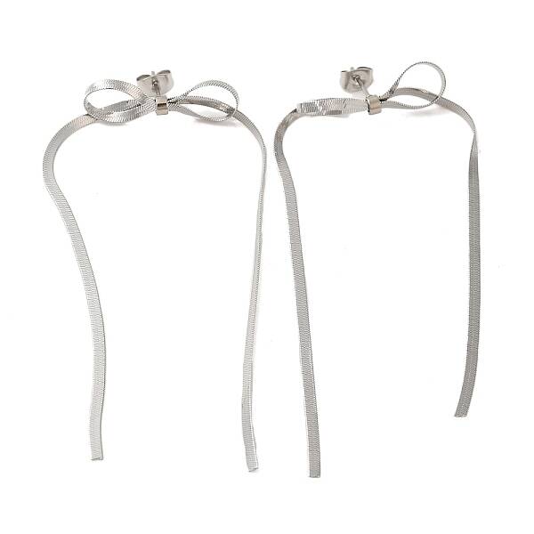 Non-Tarnish Bowknot 304 Stainless Steel Earrings for Women