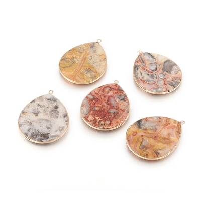 Natural Crazy Agate Pendants