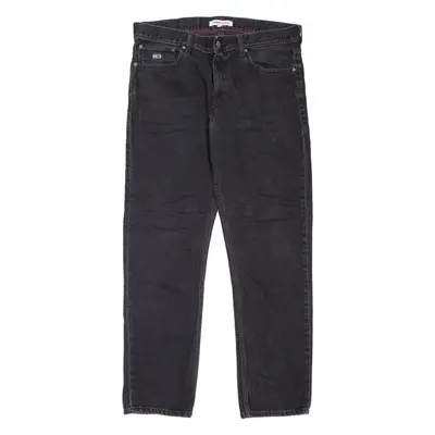 TOMMY JEANS Mens Jeans Black Regular Tapered W34 L32