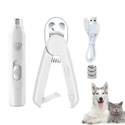 1 Set Pet Nail Clipper, USB Rechargeable Pet Nail Grinder, Pet Nail Care Tool For Dogs & Cats, Dog Supplies