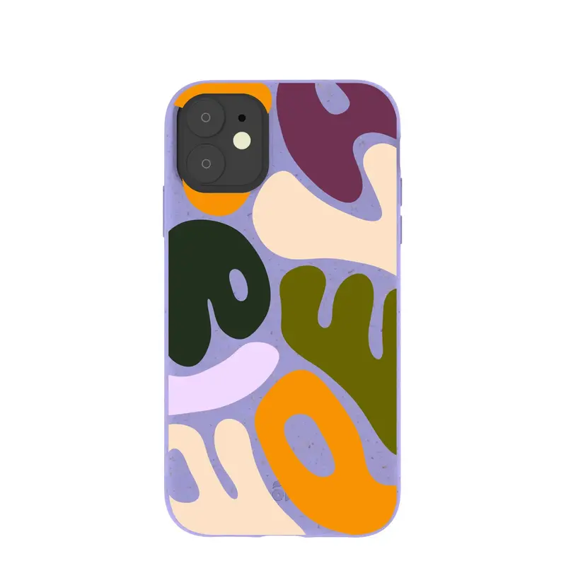 Lavender Alphabet Soup iPhone 11 Case