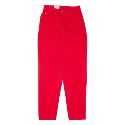 TEDDY'S Jazz Jeans Red Denim Regular Mom Womens W26 L30