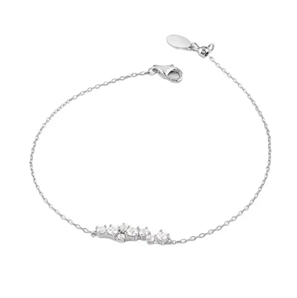 Guess Elegante Bracciale In Argento Jardin Jsbb04461Jwyg - Lunghezza: 18,5 Cm
