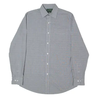 RALPH LAUREN Mens Shirt Grey Check Long Sleeve M