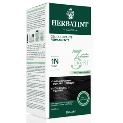 Permanent Coloring Gel 1N 3 Doses Herbatint 300ml