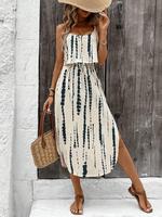 Women's All Over Print Cami Dress, Casual Sleeveless Dress for Beach Holiday Vacation, Ladies Summer Clothes, Womenswear