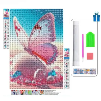 Butterfly Pattern DIY Diamond Art Painting without Frame, Aesthetic DIY Diamond Art Painting Kit, DIY Decor Painting for Home...