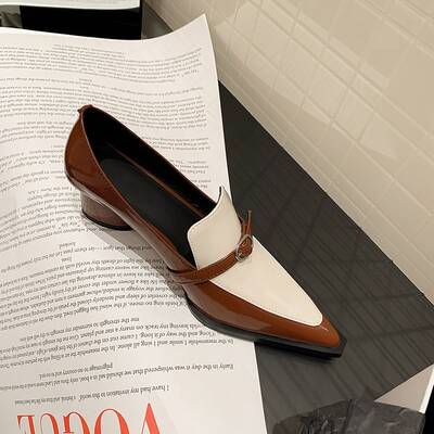CHIKO Melly Pointy Toe Block Heels Loafers Shoes