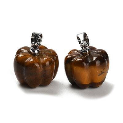 Natural Tiger Eye Pumpkin Charms