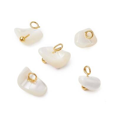 Natural Trochus Shell Chip Charms