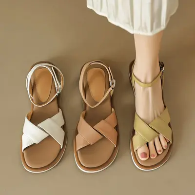 CHIKO Lanisha Open Toe Block Heels Flats Sandals
