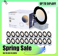 20 Pack 4/6 Inch LED Recessed Lighting with Junction Box, 5CCT 2700K/3000K/4000K/5000K/6000K Selectable, 15W 1200lm Ultra-Thi...