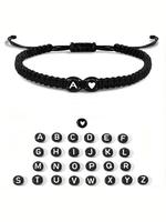 Letter Design Braided Bracelet, Simple Adjustable Hand Cute Jewelry for Women & Men, Casual Cool Female Accessories, Trendy M...