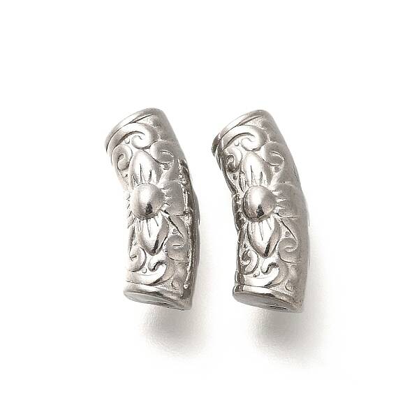 304 Stainless Steel Curved Tube Beads