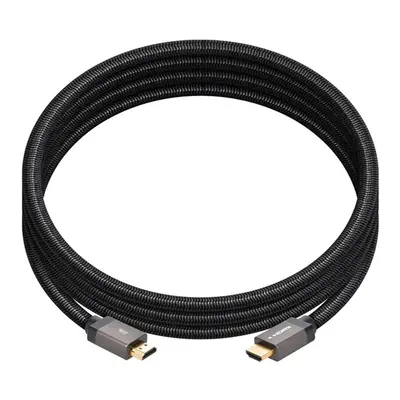 42682 Monoprice 8K Certified Ultra High Speed HDMI Cable Braided 8K-60Hz 4K-120Hz 48Gbps HDR VRR CL2 In-Wall Rated 6ft Black
